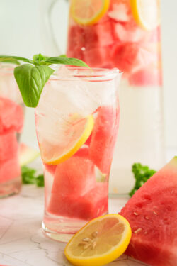 Watermelon Lemonade on ice